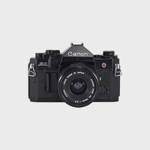 Canon A-1 Reflex 35mm argentique avec objectif 35mm f2.8