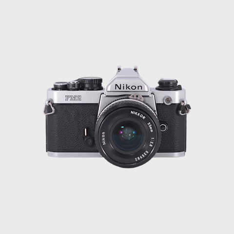 Nikon FM2 35mm SLR film camera with 35mm f2.8 lens