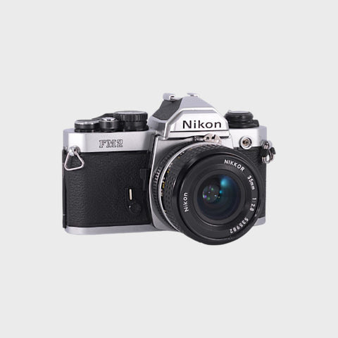 Nikon FM2 35mm SLR film camera with 35mm f2.8 lens