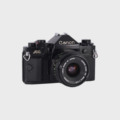 Canon A-1 Reflex 35mm argentique avec 28mm f2.8 objectif