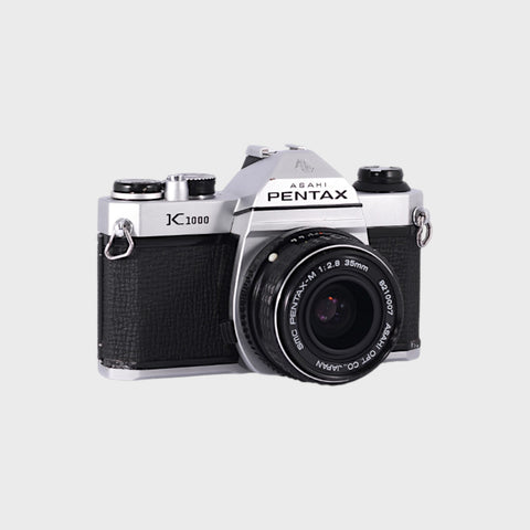 Pentax K1000 35mm SLR film camera with 35mm f2.8 Lens