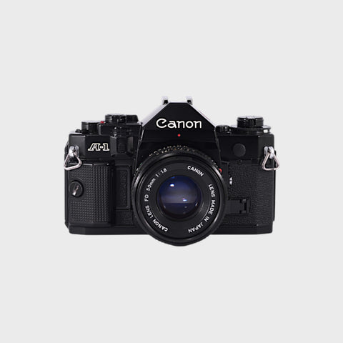 Canon A-1 Reflex 35mm argentique avec 50mm f1.8 objectif