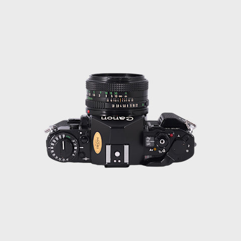 Canon A-1 Reflex 35mm argentique avec 50mm f1.8 objectif