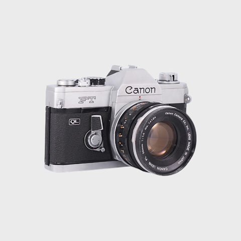 Canon FT QL 35mm SLR film camera with 50mm f1.4 lens