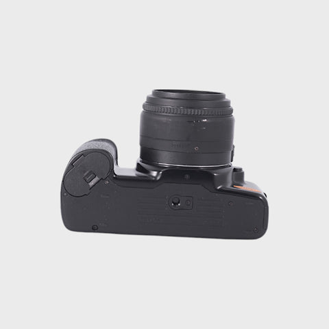 Canon EOS 1000F 35mm SLR film camera with 24mm f2.8 lens