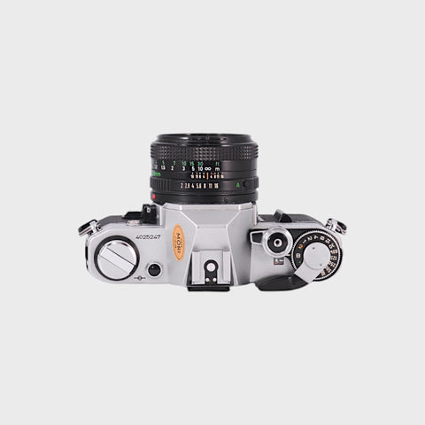 Canon AE-1 35mm SLR film camera with 50mm f2 lens