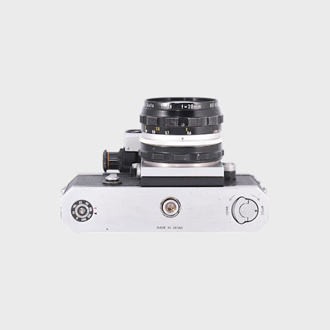 Nikon F 35mm SLR Film Camera with 28mm f3.5 Lens