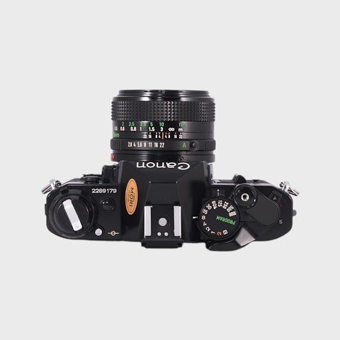 Canon AE-1 Program 35mm SLR film camera with 35mm f2.8 lens