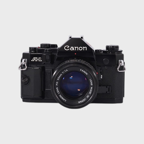 Canon A-1 Reflex 35mm argentique avec 50mm f1.4 objectif