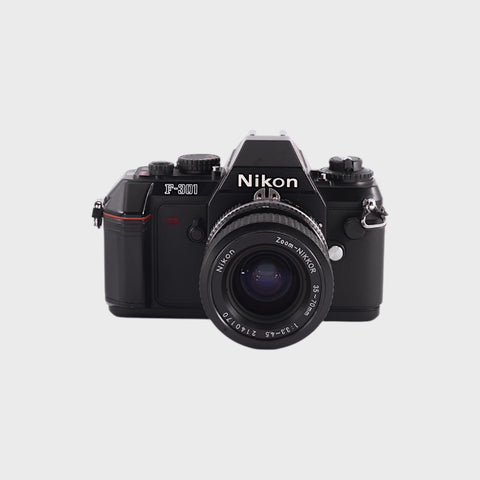 Nikon F-301 35mm SLR film camera with 35-70mm zoom lens