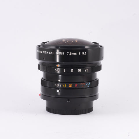 NOS: Boxed Canon FD 7.5mm f5.6 Fish-Eye lens