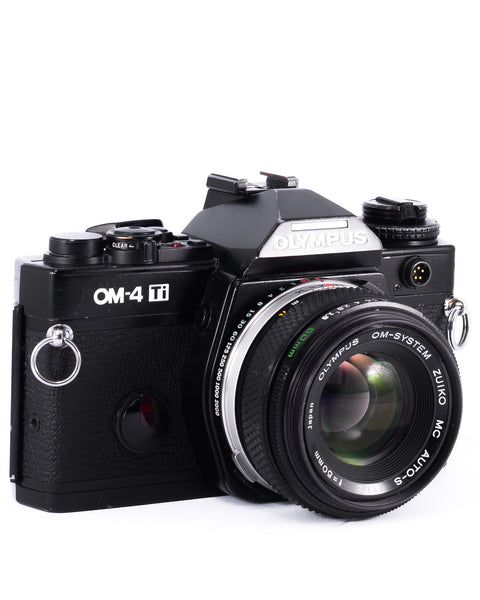 Olympus OM-4Ti Reflex 35mm argentique avec 50mm f1.8 objectif