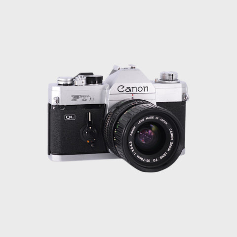 Canon FTb QL 35mm SLR film camera with 35-70mm f3.5-4.5 lens