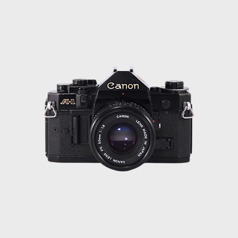 Canon A-1 Reflex 35mm argentique avec 50mm f1.8 objectif