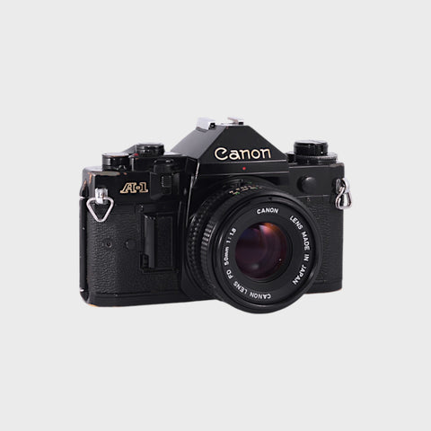 Canon A-1 Reflex 35mm argentique avec 50mm f1.8 objectif
