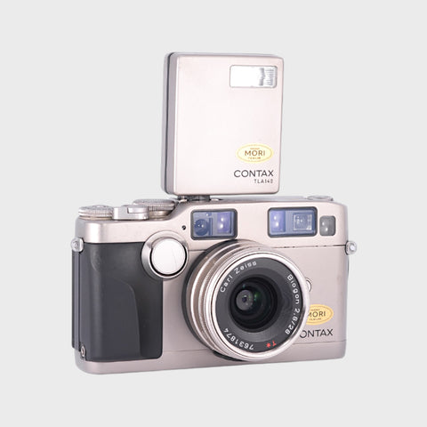 Contax G2 35mm rangefinder film camera with TLA 140 flash and 28mm f2.8 lens