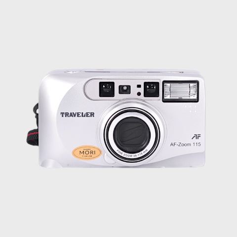 Traveler AF-Zoom 115 35mm point and shoot film camera with 38-115mm zoom lens