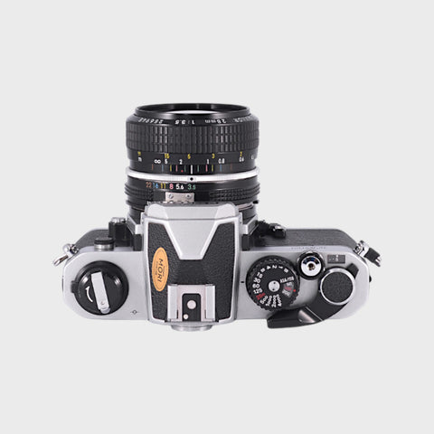 Nikon FM2 35mm SLR film camera with 28mm f3.5 lens