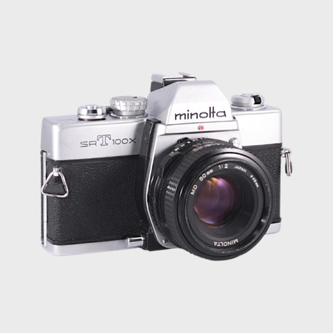 Minolta SRT 100X 35mm SLR Film Camera with 50mm f2 Lens