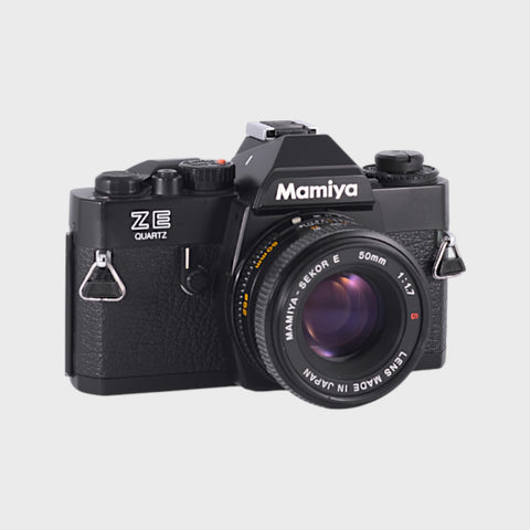 Mamiya ZE Quartz 35mm SLR film camera with 50mm f1.7 lens