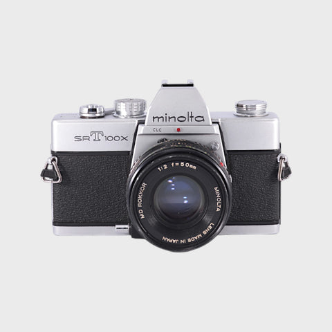 Minolta SRT 100X 35mm SLR Film Camera with 50mm f2 Lens