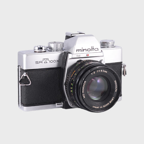 Minolta SRT 100X 35mm SLR Film Camera with 50mm f2 Lens