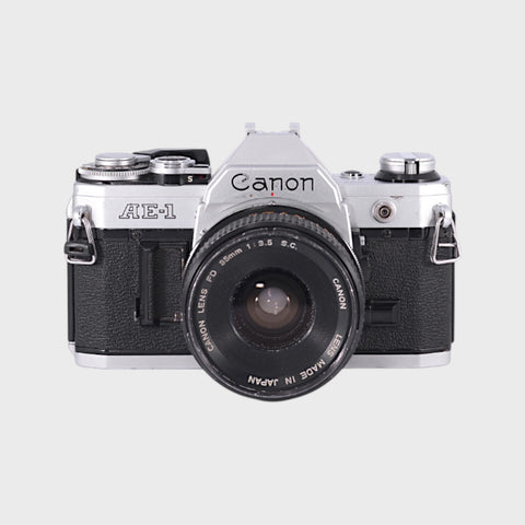 Canon AE-1 35mm SLR film camera with 35mm f3.5 lens