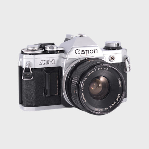 Canon AE-1 35mm SLR film camera with 35mm f3.5 lens