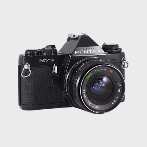 Pentax MV1 35mm SLR film camera with 28mm f2.8 lens