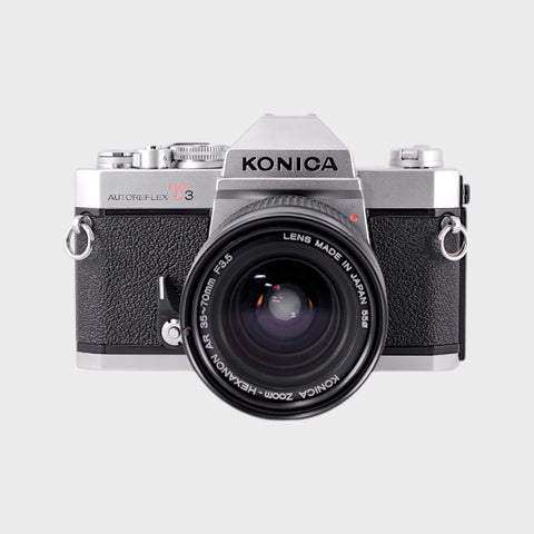 Konica Autoreflex T3 Reflex 35mm argentique avec 35-70mm f3.5 objectif