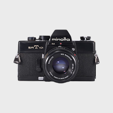 Minolta SRT 101 Reflex 35mm argentique avec 50mm f1.7 objectif