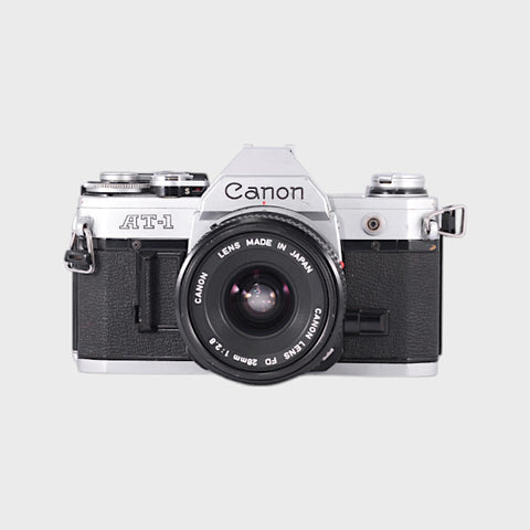 Canon AT-1 35mm SLR film camera with 28mm f2.8 lens