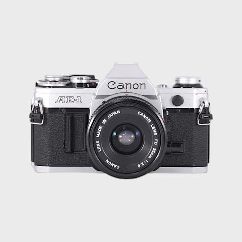 Canon AE-1 35mm SLR film camera with 35mm f2.8 lens