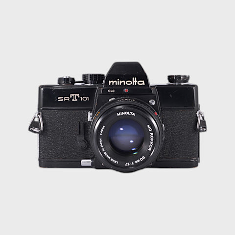 Minolta SRT 101 Reflex 35mm argentique avec 50mm f1.7 objectif