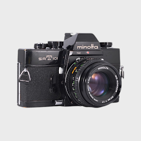 Minolta SRT 101 Reflex 35mm argentique avec 50mm f1.7 objectif