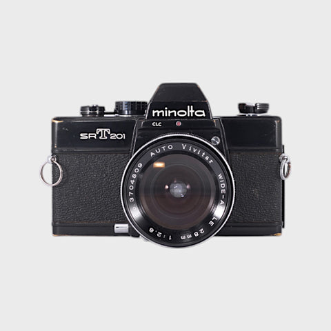 Minolta SRT 201 35mm SLR Film Camera with 28mm f2.8 Lens