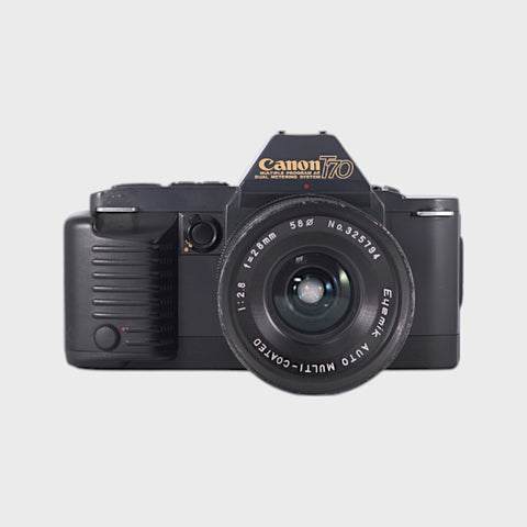 Canon T70 Reflex 35mm argentique avec 28mm f2.8 objectif