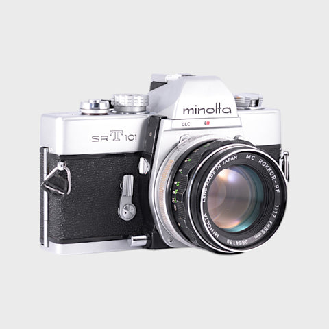 Minolta SRT 101 Reflex 35mm argentique avec 55mm f1.7 objectif