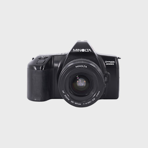 Minolta Dynax 3000i 35mm SLR film camera with 35-80mm zoom lens