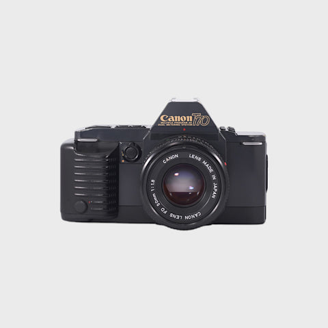 Canon T70 35mm SLR film camera with 50mm f1.8 lens