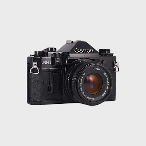 Canon A-1 Reflex 35mm argentique avec 50mm f1.8 objectif