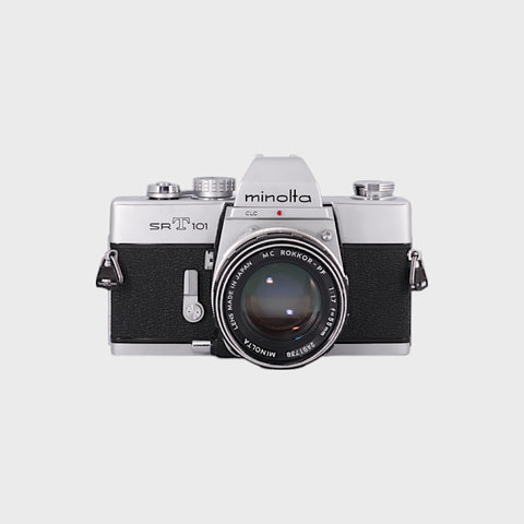 Minolta SRT 101 Reflex 35mm argentique avec 55mm f1.7 objectif
