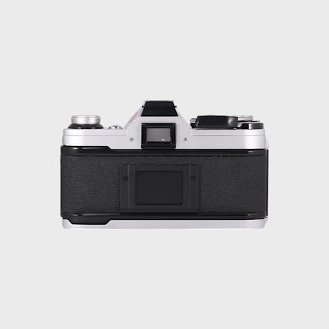 Canon AE-1 35mm SLR film camera with 28mm f2.8 lens