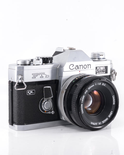 Canon FTb QL Reflex 35mm argentique avec 50mm f1.8 objectif