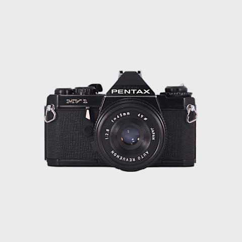 Pentax MV1 35mm SLR film camera with 45mm f2.8 lens