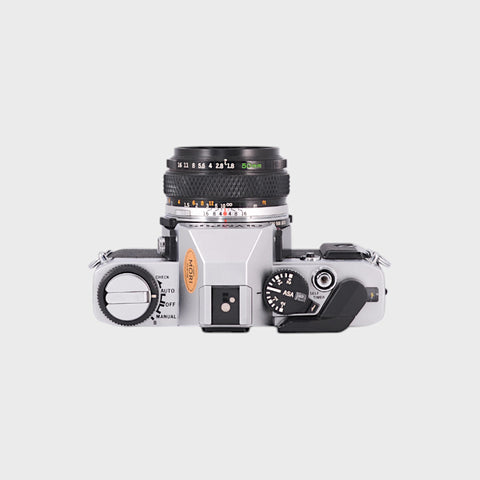 Olympus OM20 35mm SLR Film Camera with 50mm f1.8 Lens