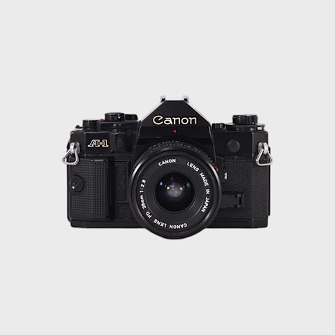 Canon A-1 Reflex 35mm argentique avec 28mm f2.8 objectif