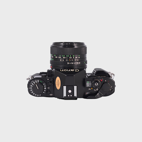 Canon A-1 Reflex 35mm argentique avec 28mm f2.8 objectif