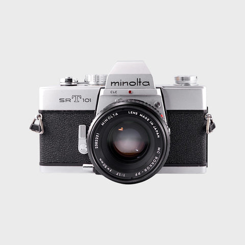 Minolta SRT 101 Reflex 35mm argentique avec 50mm f1.7 objectif