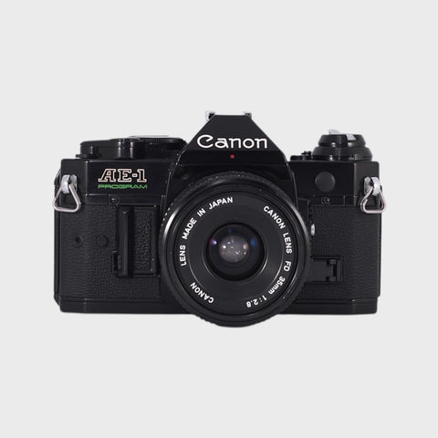 Canon AE-1 Program 35mm SLR film camera with 35mm f2.8 lens